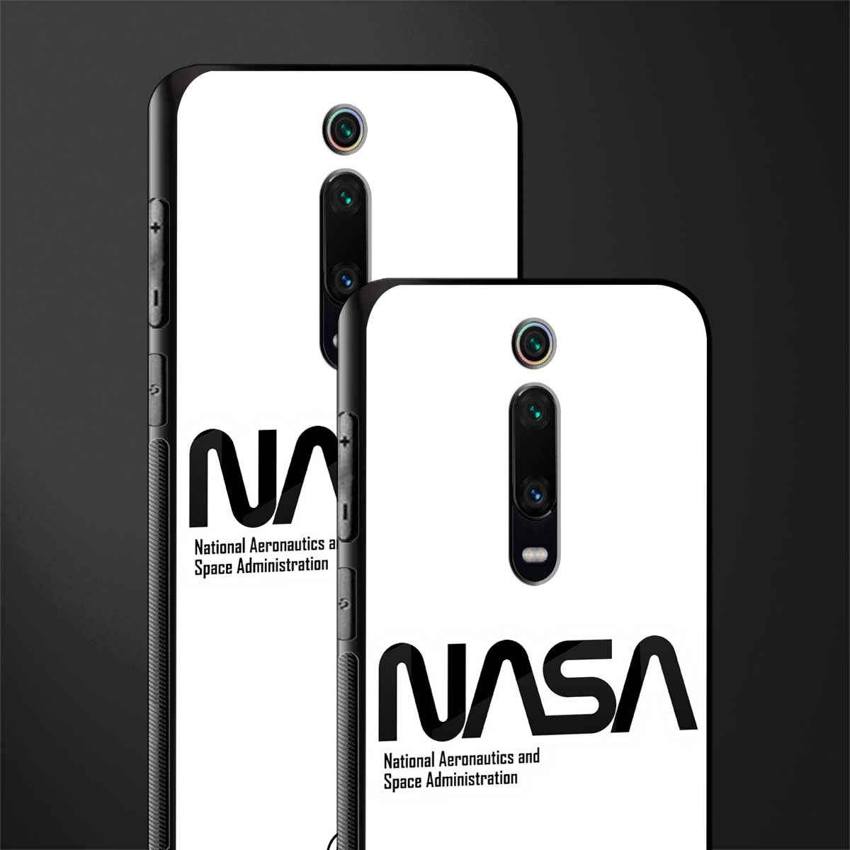 nasa white glass case for redmi k20 pro image-2