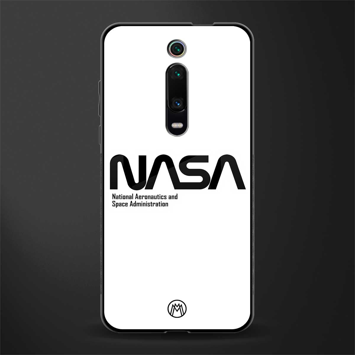 nasa white glass case for redmi k20 image