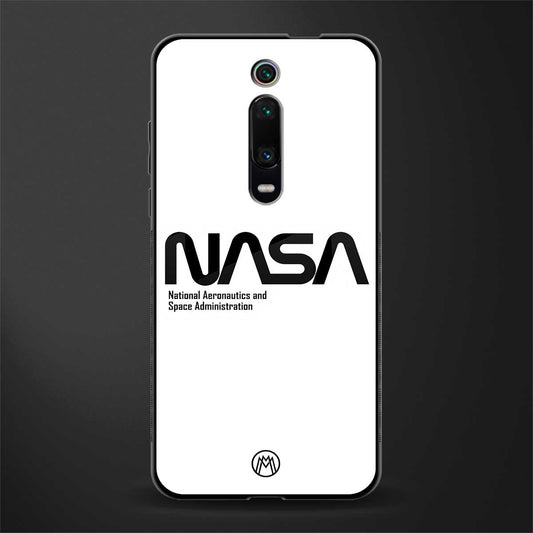 nasa white glass case for redmi k20 image