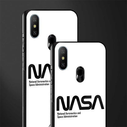 nasa white glass case for redmi 6 pro image-2