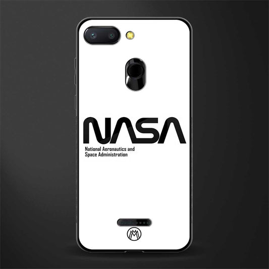 nasa white glass case for redmi 6 image