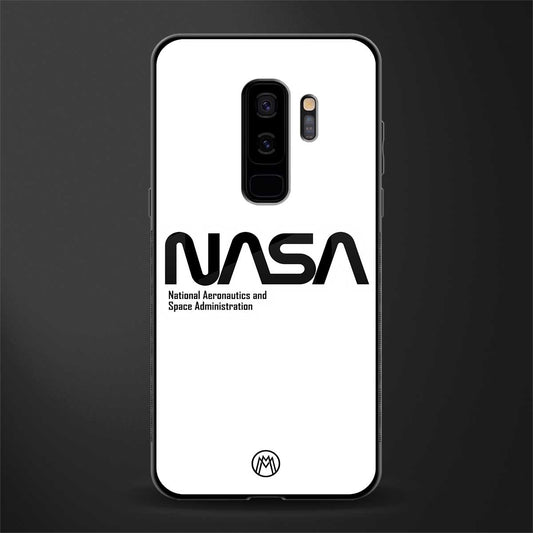 nasa white glass case for samsung galaxy s9 plus image