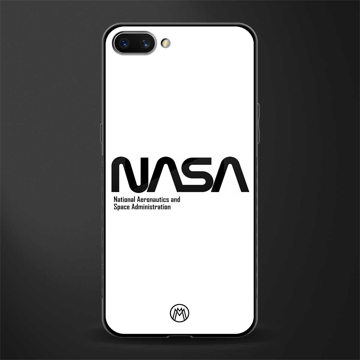nasa white glass case for realme c1 image