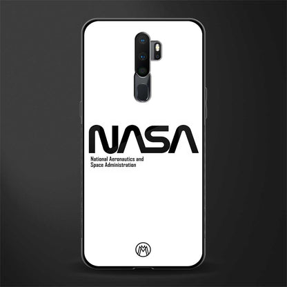 nasa white glass case for oppo a5 2020 image