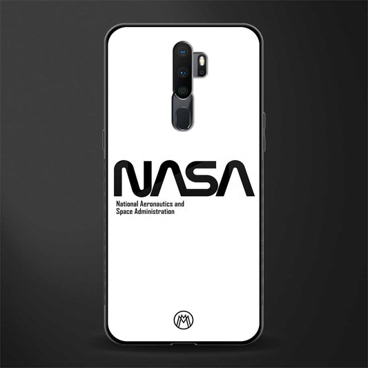 nasa white glass case for oppo a5 2020 image