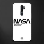 nasa white glass case for oppo a9 2020 image