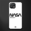 nasa white glass case for mi 11 lite image