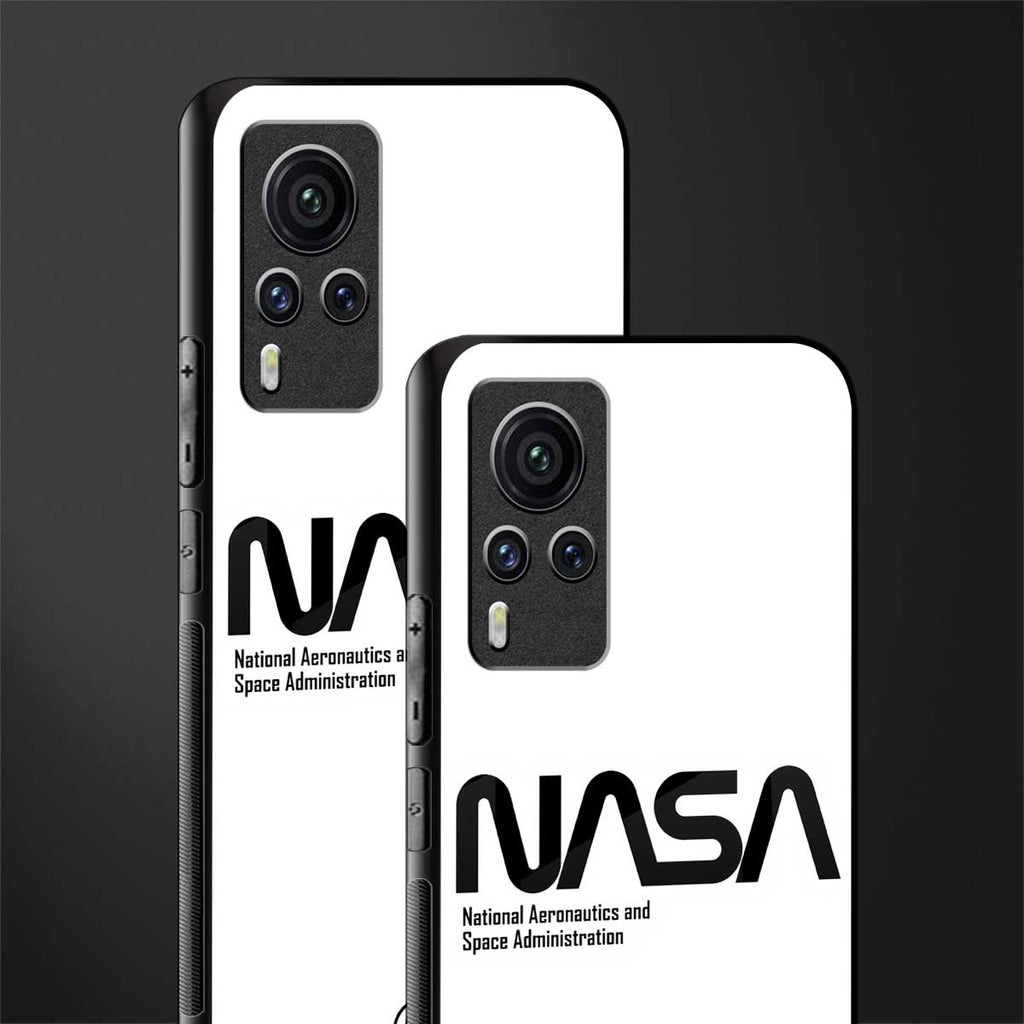 nasa white glass case for vivo x60 pro image-2