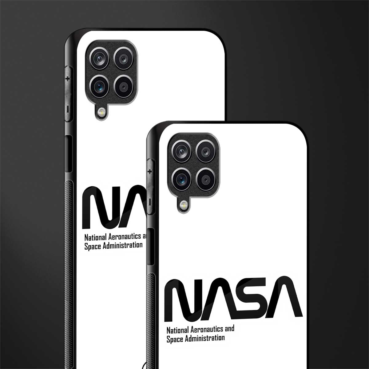 nasa white back phone cover | glass case for samsung galaxy a22 4g