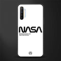 nasa white glass case for realme x2 image