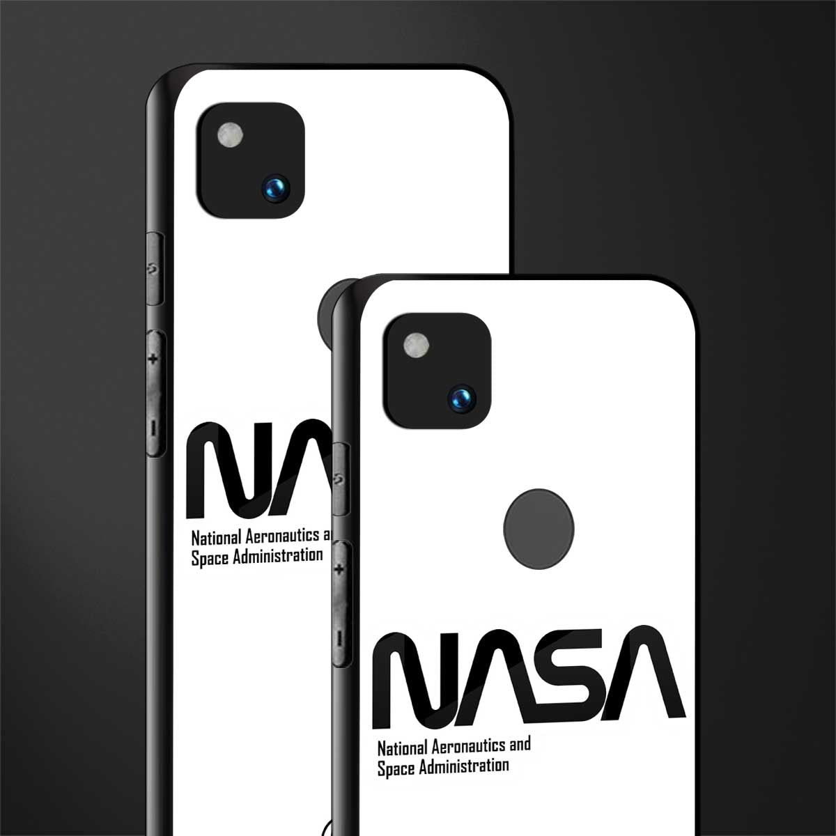 nasa white back phone cover | glass case for google pixel 4a 4g