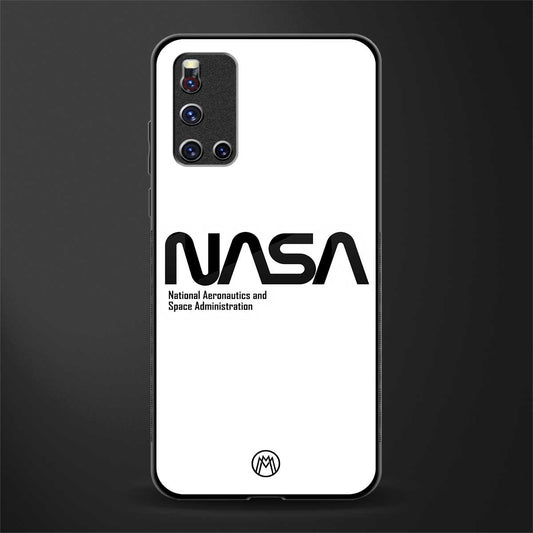 nasa white glass case for vivo v19 image