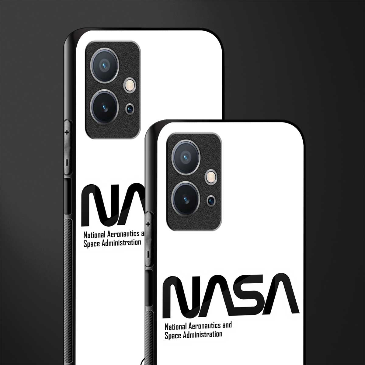 nasa white glass case for vivo t1 5g image-2