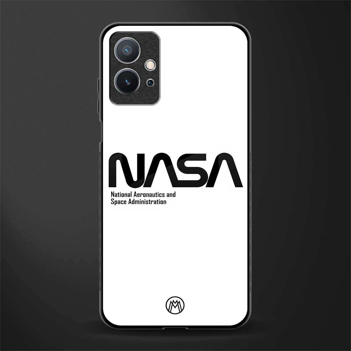 nasa white glass case for vivo t1 5g image