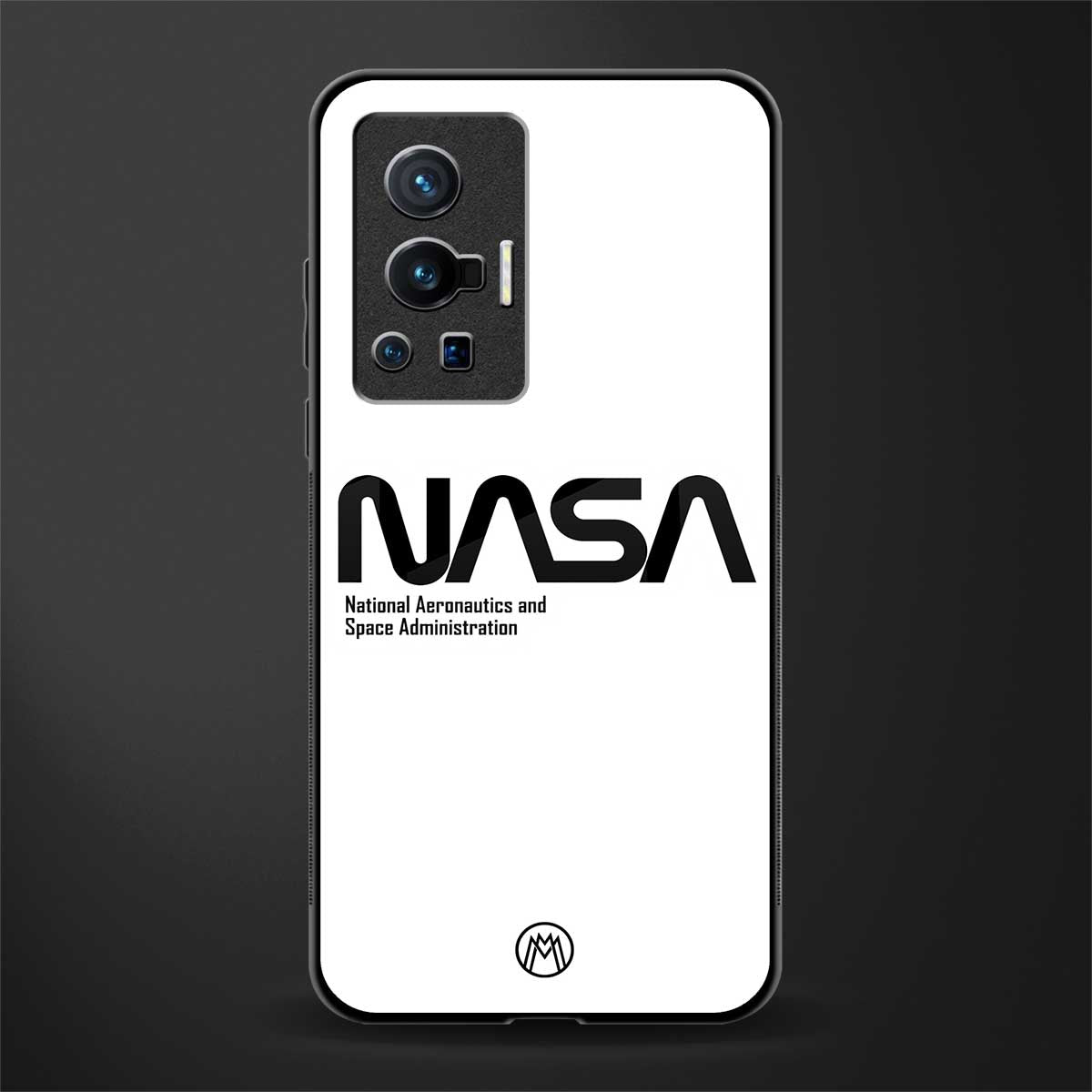 nasa white glass case for vivo x70 pro image
