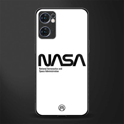 nasa white glass case for oppo reno7 5g image