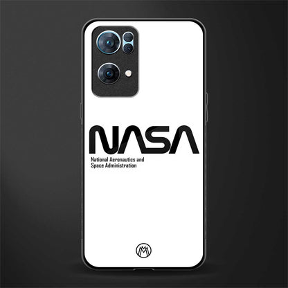 nasa white glass case for oppo reno7 pro 5g image