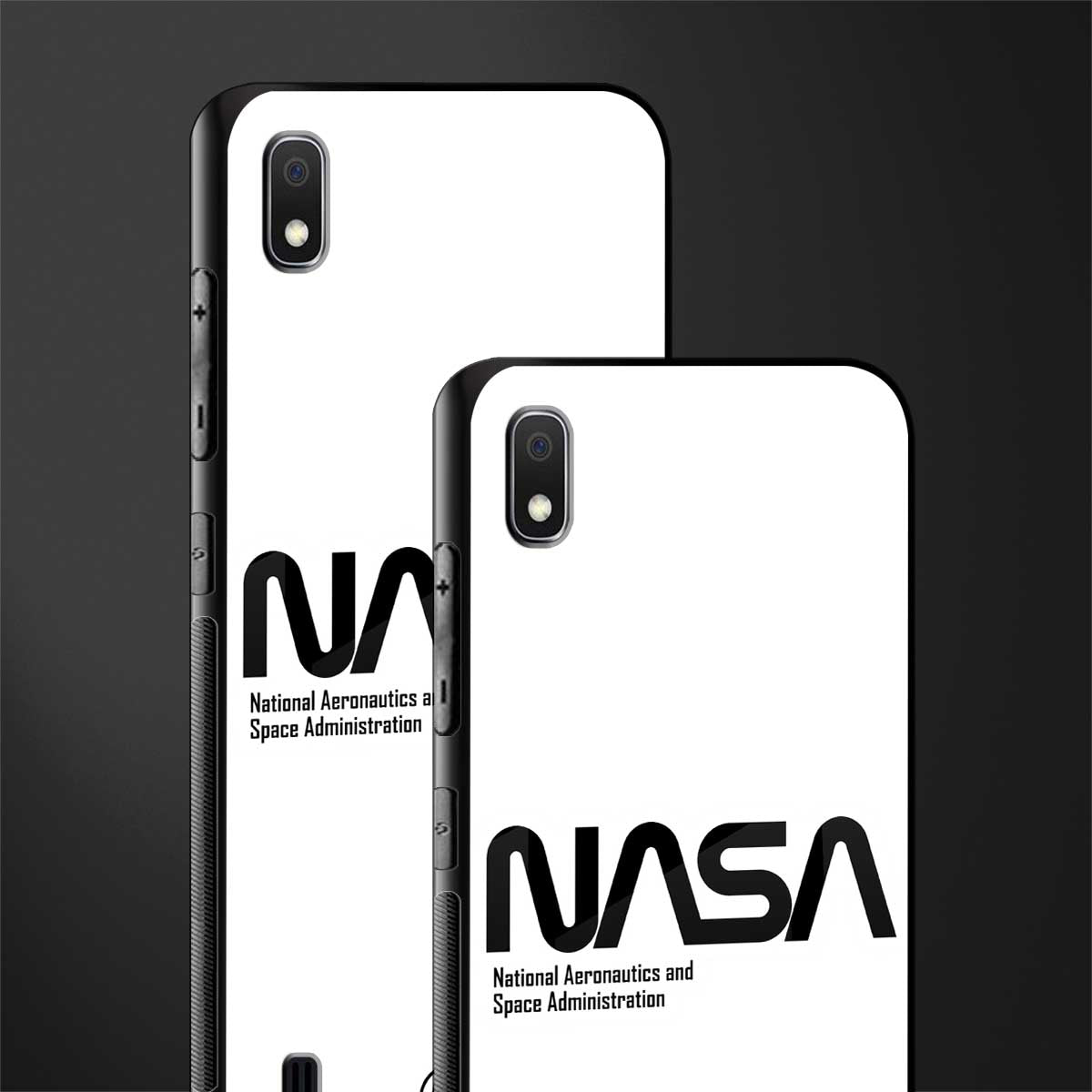 nasa white glass case for samsung galaxy a10 image-2