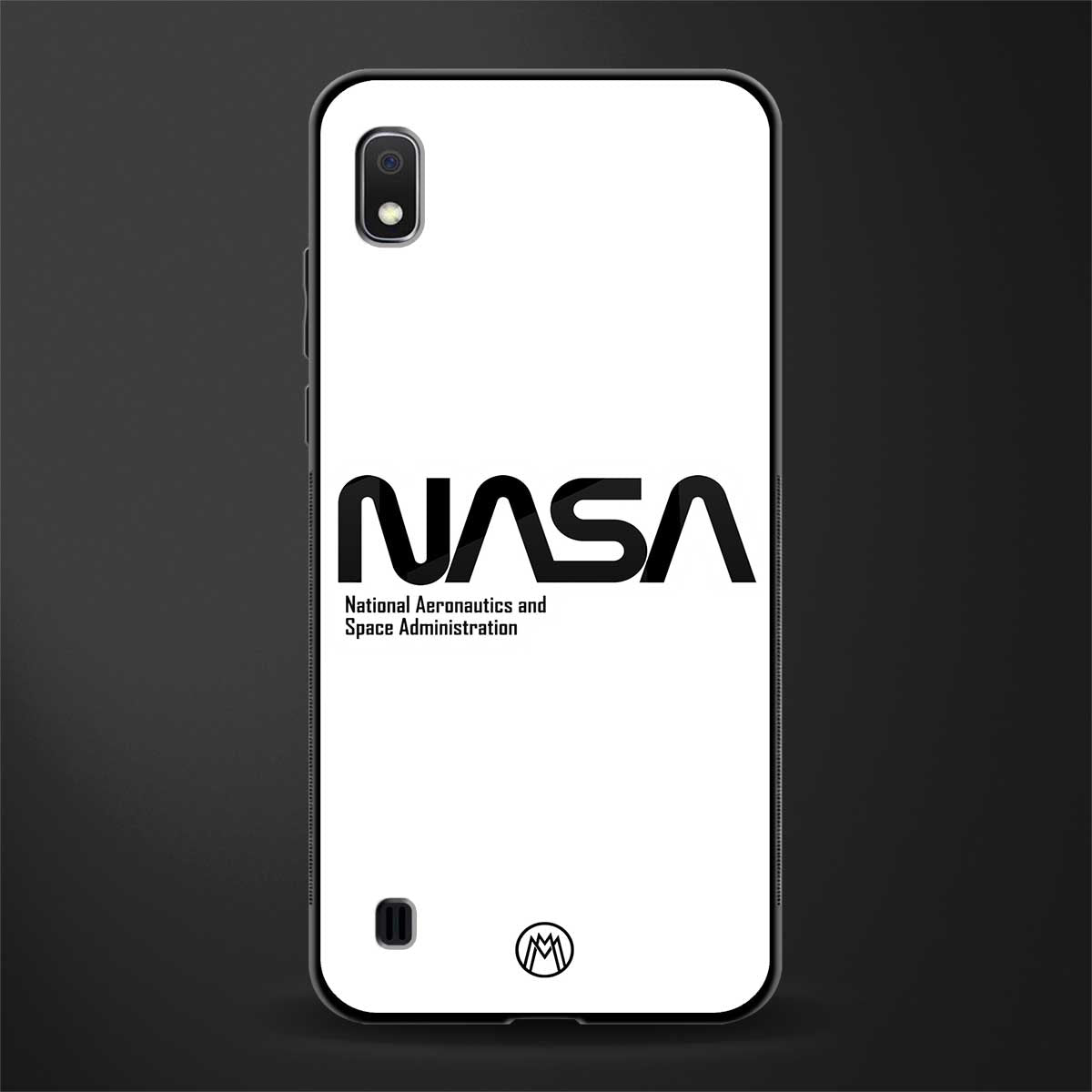 nasa white glass case for samsung galaxy a10 image