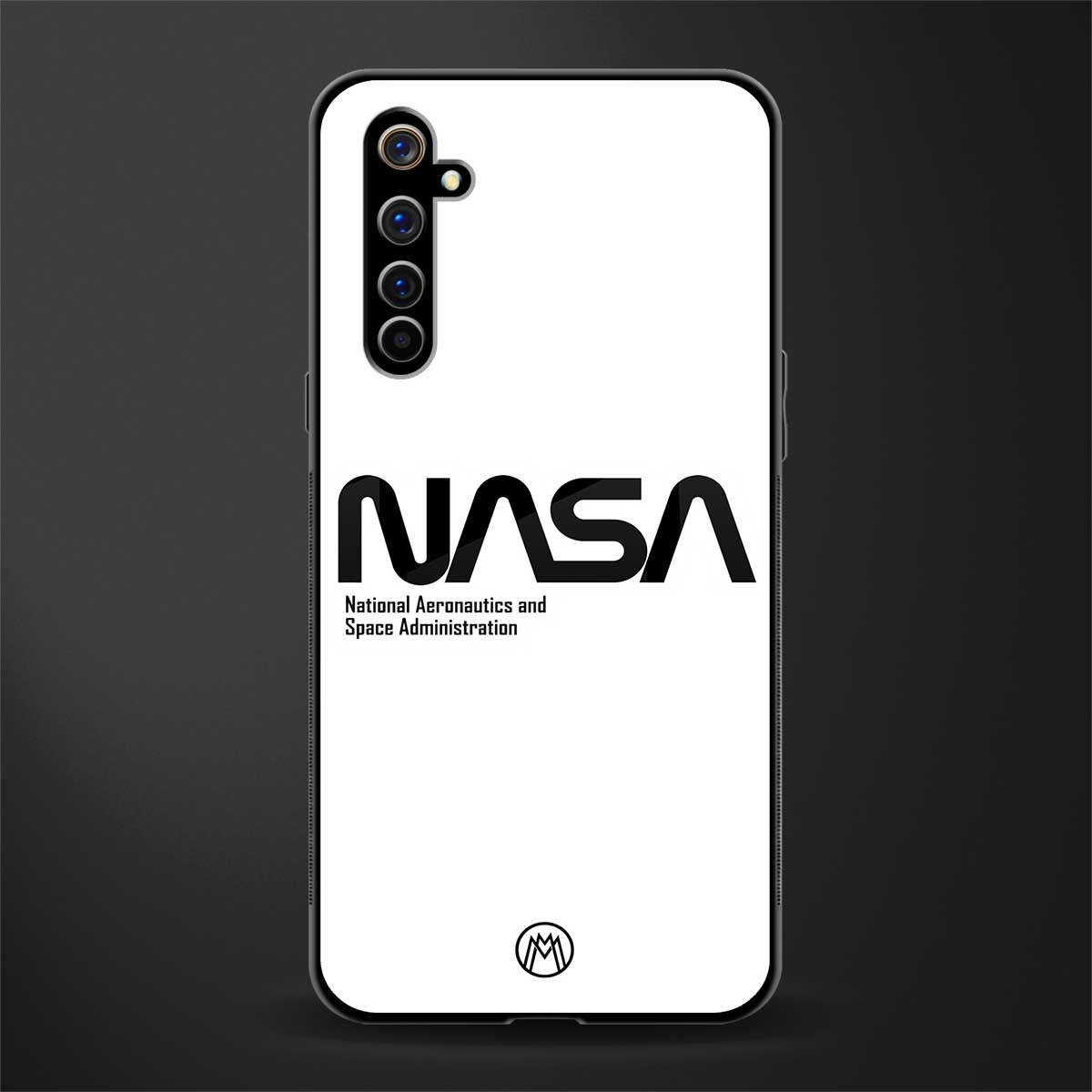 nasa white glass case for realme x50 pro image