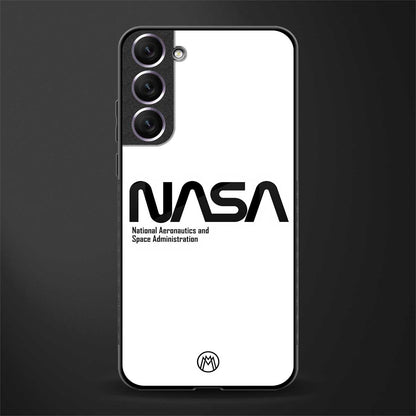 nasa white glass case for samsung galaxy s21 plus image