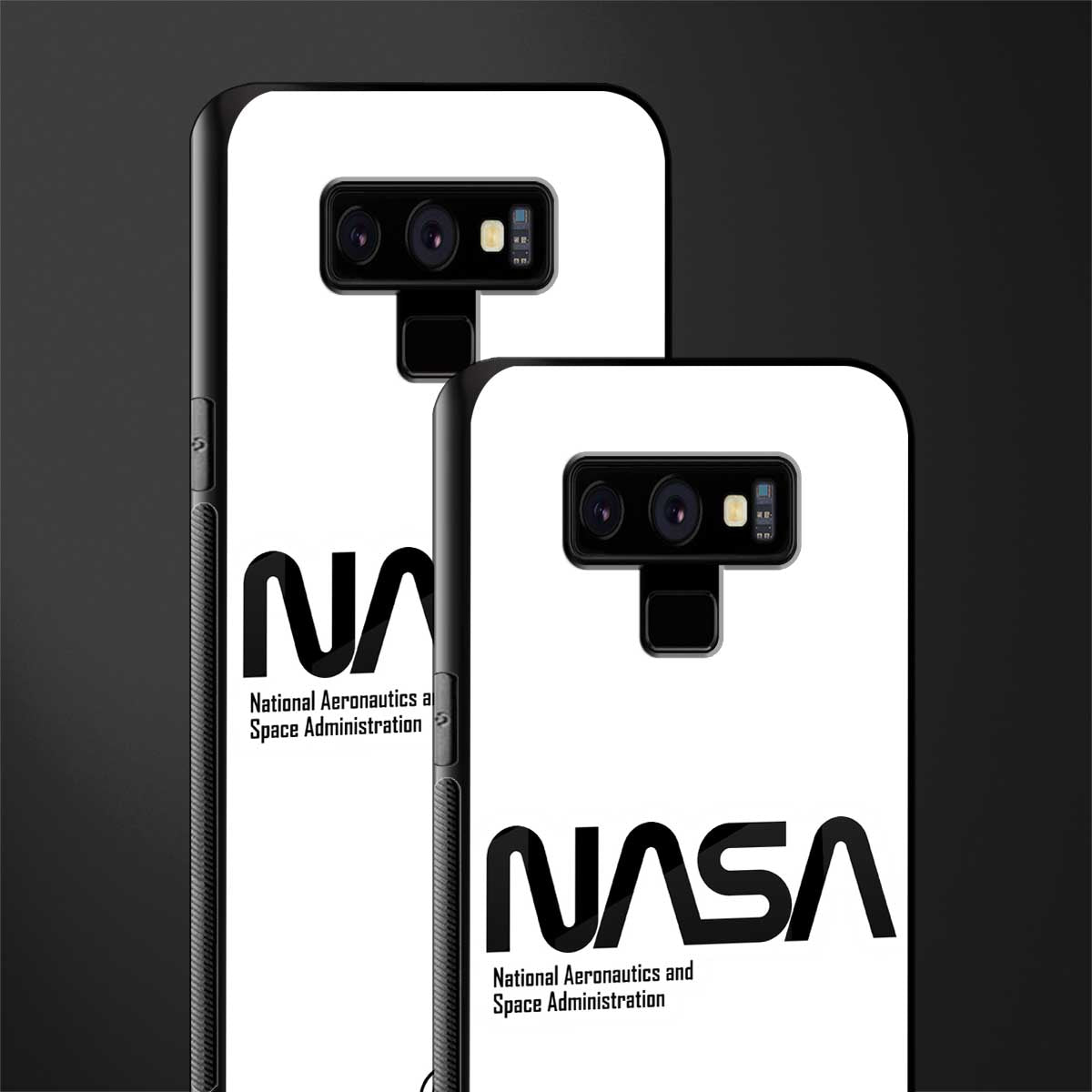 nasa white glass case for samsung galaxy note 9 image-2