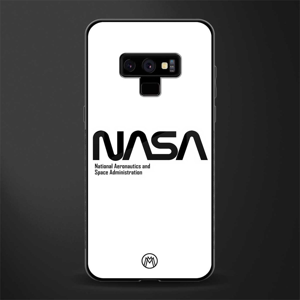 nasa white glass case for samsung galaxy note 9 image