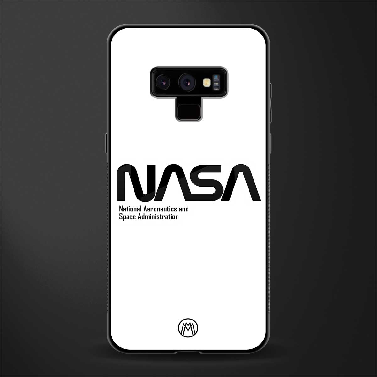 nasa white glass case for samsung galaxy note 9 image