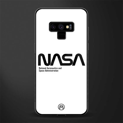 nasa white glass case for samsung galaxy note 9 image