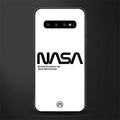 nasa white glass case for samsung galaxy s10 image