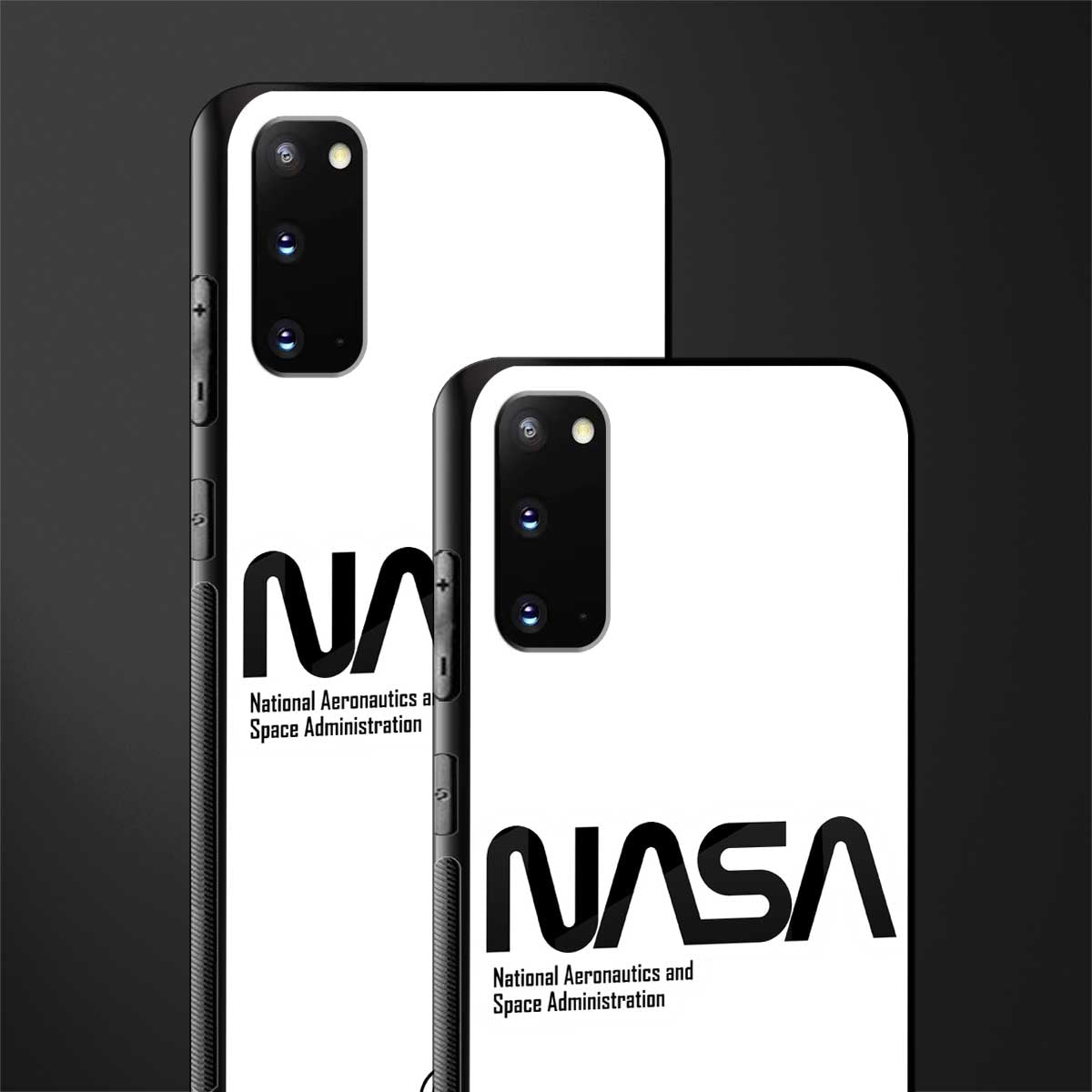 nasa white glass case for samsung galaxy s20 image-2