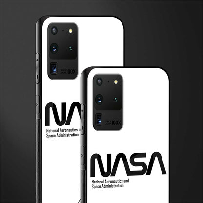 nasa white glass case for samsung galaxy s20 ultra image-2