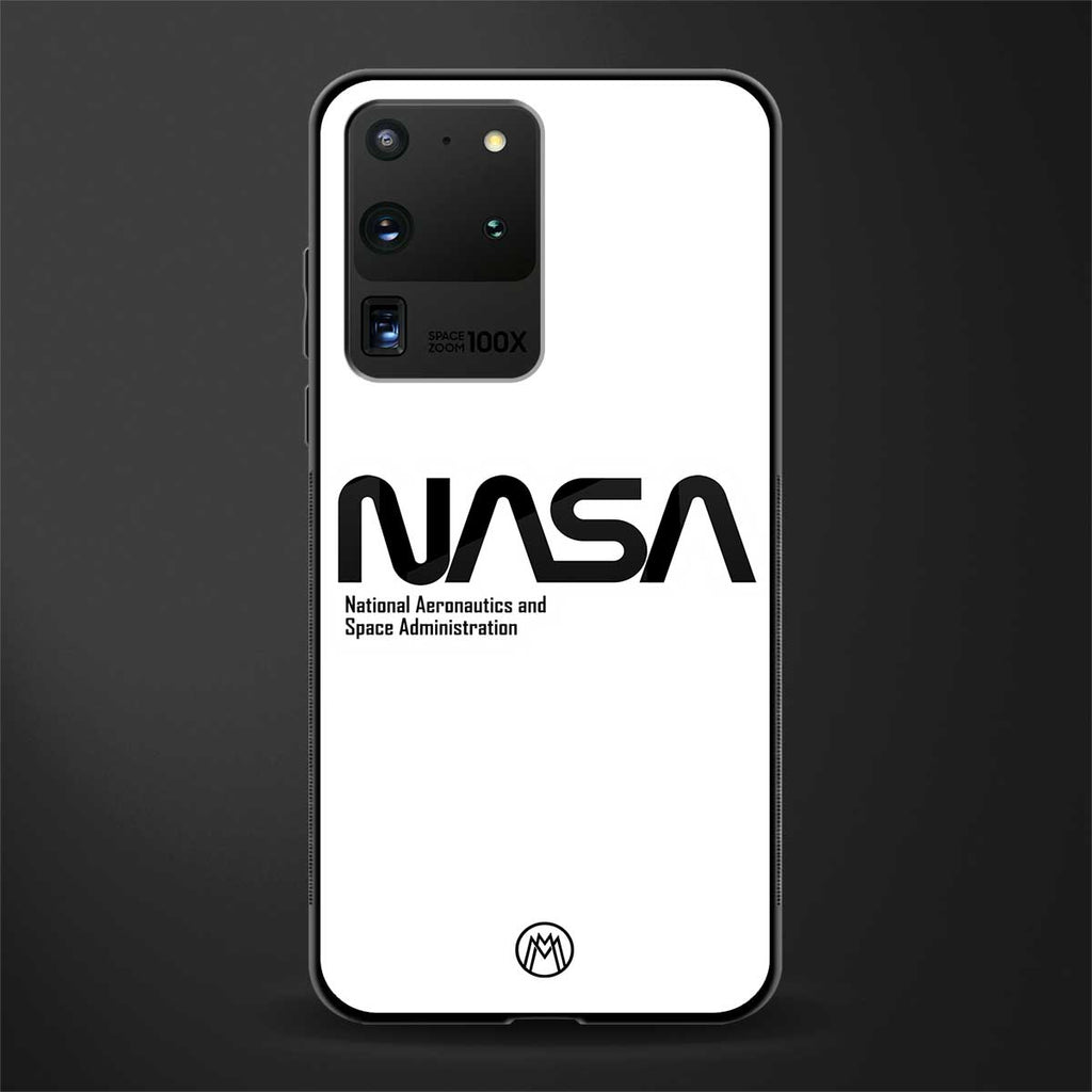 nasa white glass case for samsung galaxy s20 ultra image