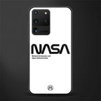 nasa white glass case for samsung galaxy s20 ultra image
