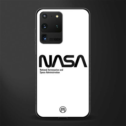 nasa white glass case for samsung galaxy s20 ultra image