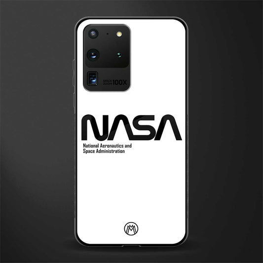 nasa white glass case for samsung galaxy s20 ultra image