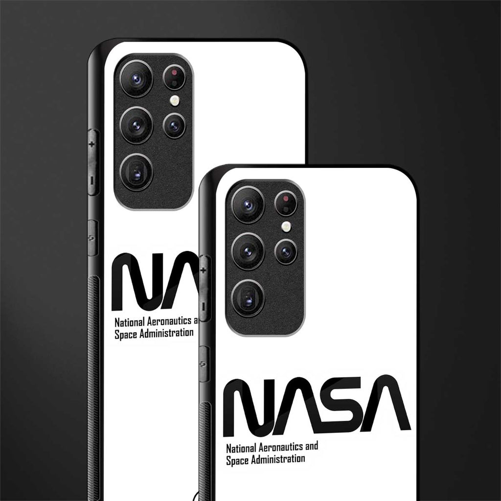 nasa white glass case for samsung galaxy s22 ultra 5g image-2