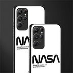 nasa white glass case for samsung galaxy s22 ultra 5g image-2