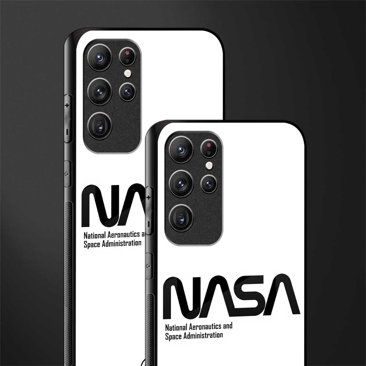 nasa white glass case for samsung galaxy s22 ultra 5g image-2