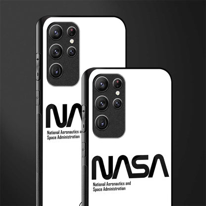 nasa white glass case for samsung galaxy s21 ultra image-2
