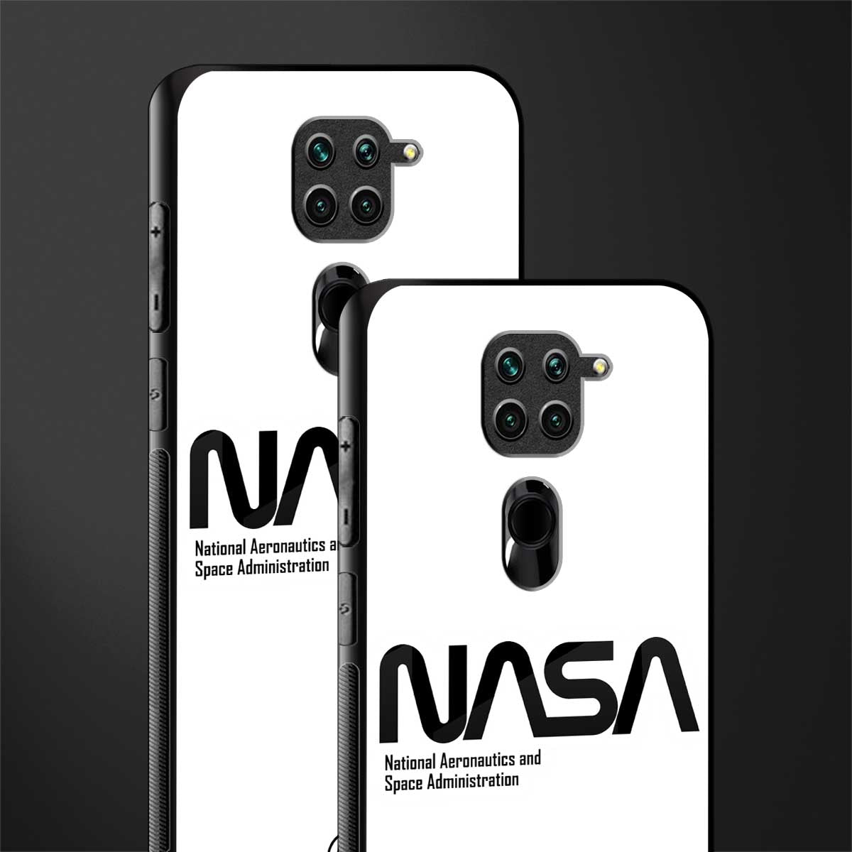 nasa white glass case for redmi note 9 image-2