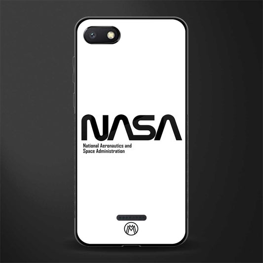 nasa white glass case for redmi 6a image