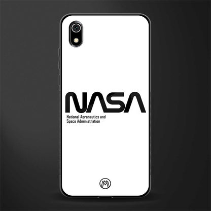 nasa white glass case for redmi 7a image