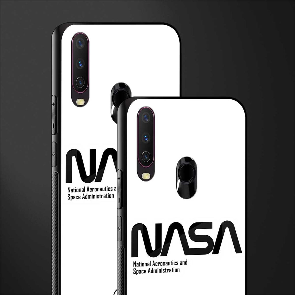 nasa white glass case for vivo y12 image-2
