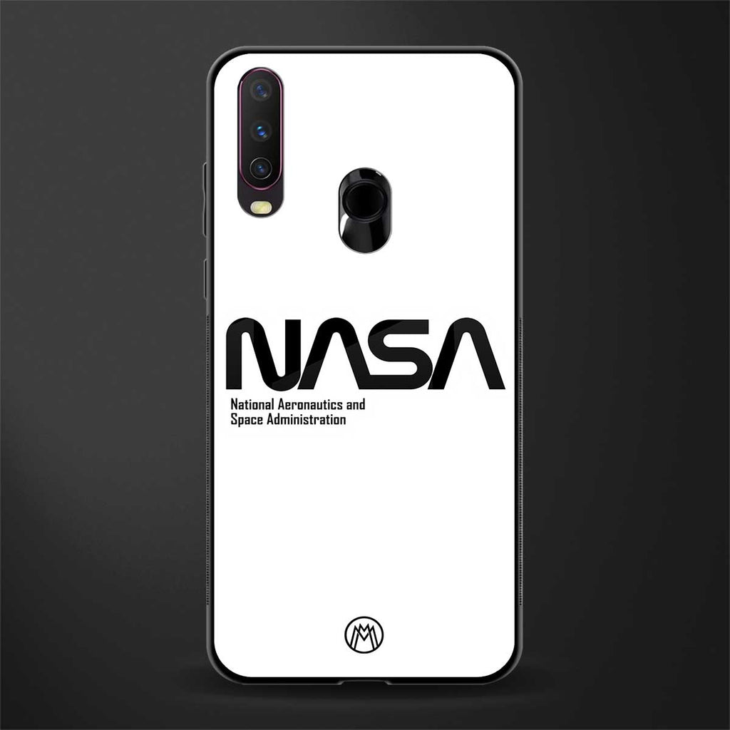 nasa white glass case for vivo y12 image