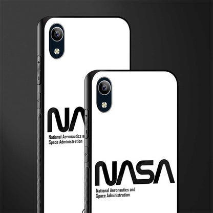 nasa white glass case for vivo y1s without fingerprint image-2
