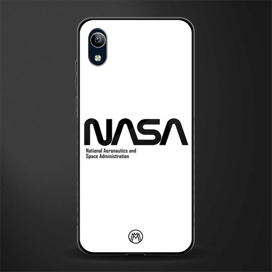 nasa white glass case for vivo y1s without fingerprint image