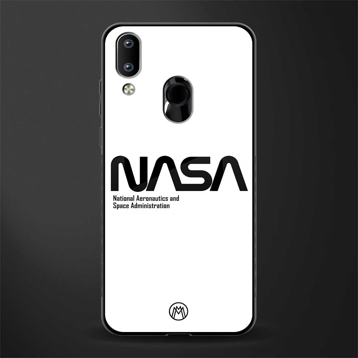 nasa white glass case for vivo y91 image