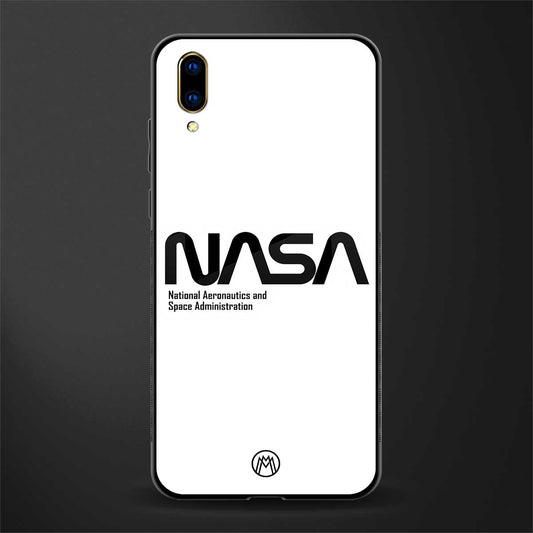 nasa white glass case for vivo v11 pro image