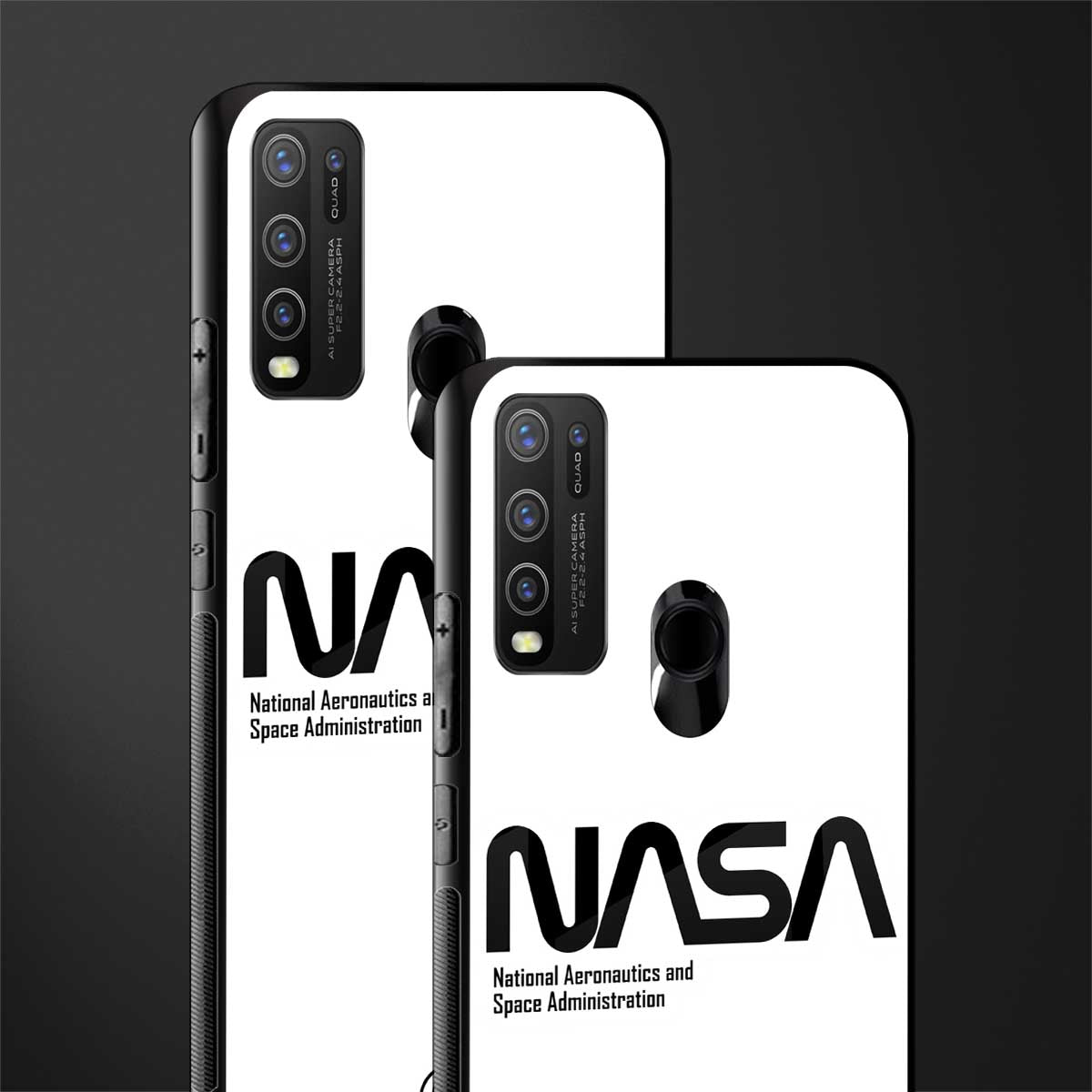 nasa white glass case for vivo y30 image-2